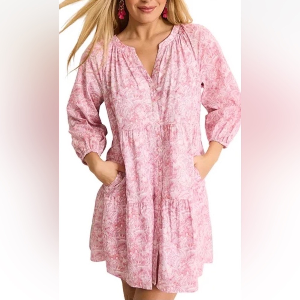 Tommy Bahama Prima Petals Three Quarter Sleeve Dress Size Medium